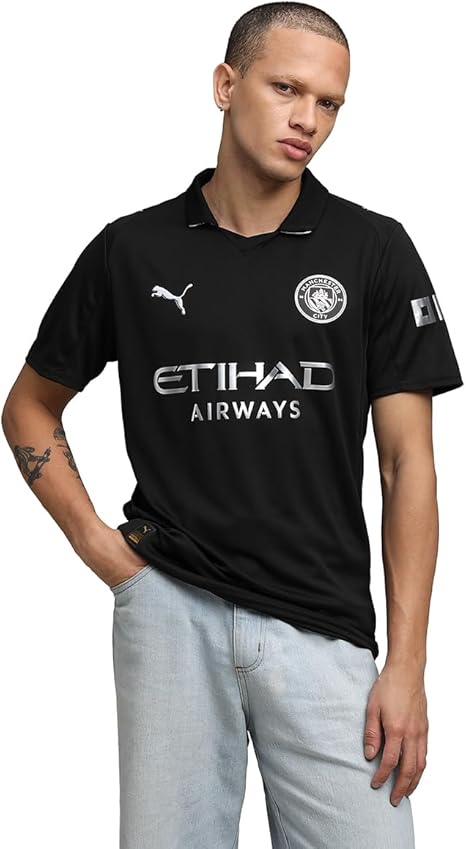 Men’s Manchester City FC Replica Away Soccer Jersey - Black Manchester City FC Men’s Away