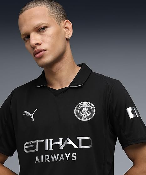 Men’s Manchester City FC Replica Away Soccer Jersey - Black1 Manchester City FC Men’s Away