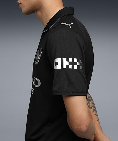 Men’s Manchester City FC Replica Away Soccer Jersey - Black3 Manchester City FC Men’s Away