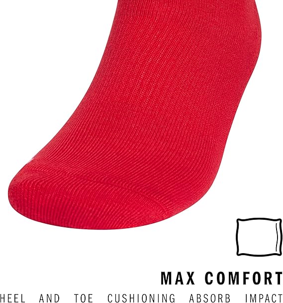 adidas Unisex Rivalry Soccer Socks (2 Pairs) Over-the-Calf RED WHITE1 Rivalry Soccer Unisex Socks adidas