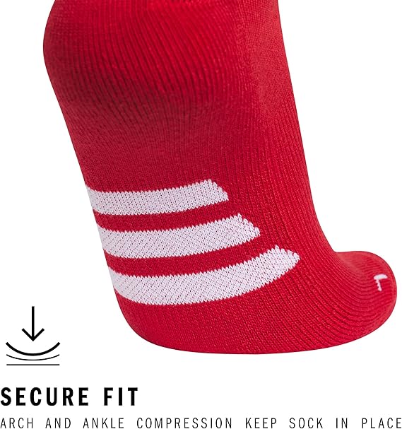adidas Unisex Rivalry Soccer Socks (2 Pairs) Over-the-Calf RED WHITE2 Rivalry Soccer Unisex Socks adidas